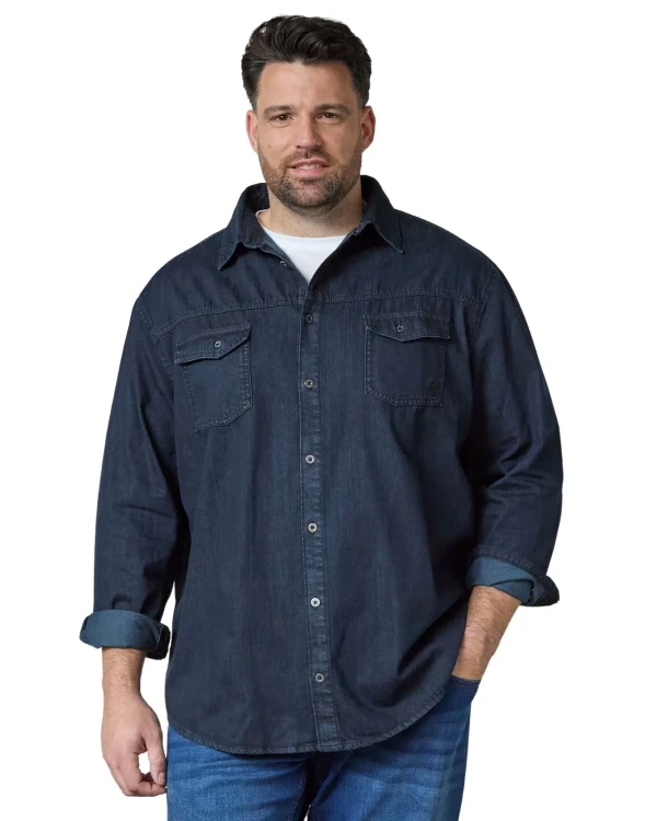 meska koszula jeansowa plus size