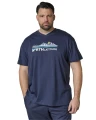 granatowa koszulka meska plus size