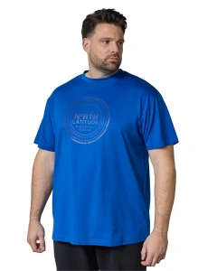 Duży męski t-shirt koszulka z nadrukiem krótki rękaw North Latitude 63116-0570 ciemnoniebieska