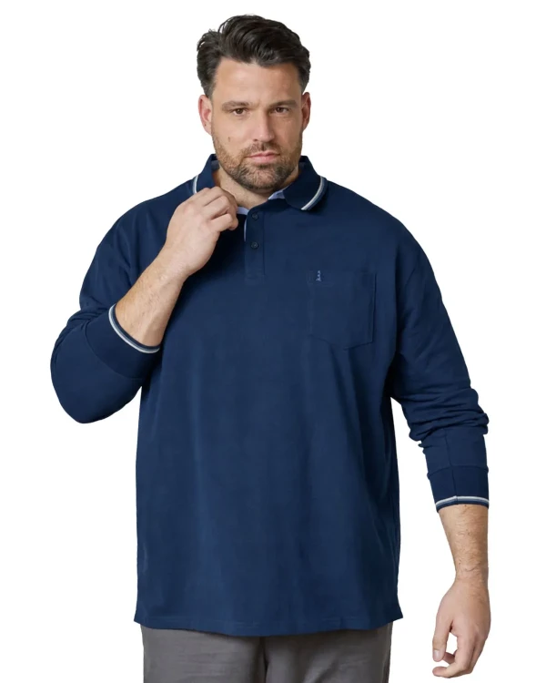 niebieska koszula polo dlugi rekaw 7xl