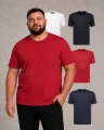 meski duzy t-shirt plus size granatowy