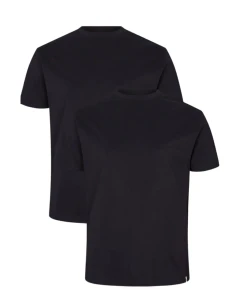 Duże gładkie koszulki męskie 2-pak t-shirty z krótkim rękawem North Latitude 99110-0099 czarny