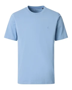 Duża męska koszulka gładka t-shirt Casamoda 004200-117 błękitny