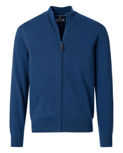 Duży rozpinany męski sweter Redmond 686-12 niebieski