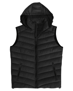 Duży męski bezrękawnik z kapturem Double Outfitters SMJK-2104 czarny
