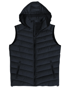 Duży męski bezrękawnik z kapturem Double Outfitters SMJK-2104 granatowy
