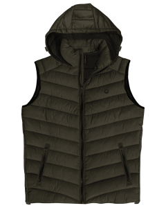 Duży męski bezrękawnik z kapturem Double Outfitters SMJK-2104 khaki