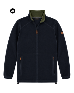 Duża męska polarowa bluza Double Outfitters MFT-7088 granatowa