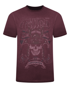 Duża męska koszulka t-shirt z nadrukiem Kam 5829 fioletowy