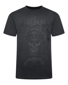 Duża męska koszulka t-shirt z nadrukiem Kam 5829 ciemnoszary