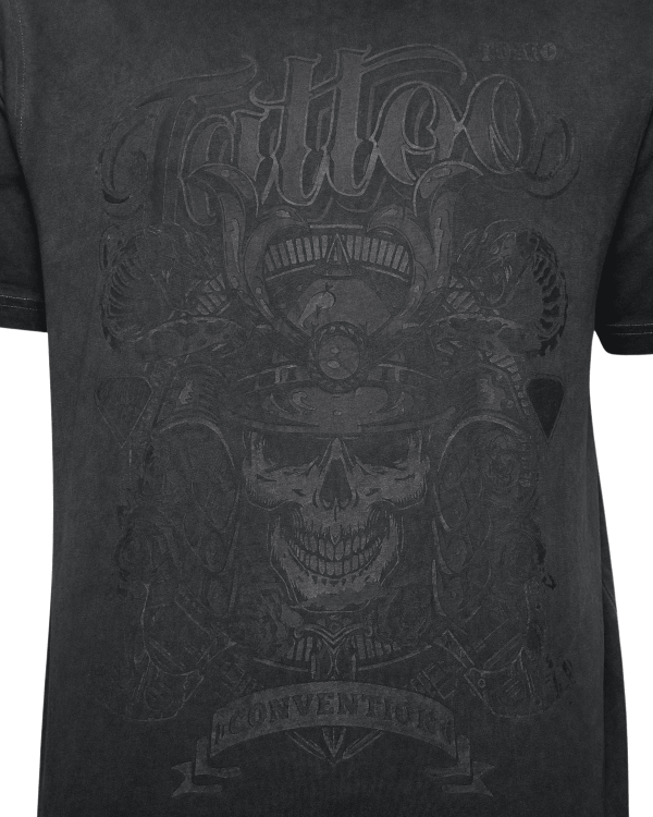 duzy meski t-shirt modny nadruk czaszka