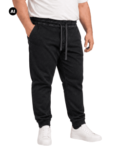 Duże spodnie jeansowe Joggery Viking czarne