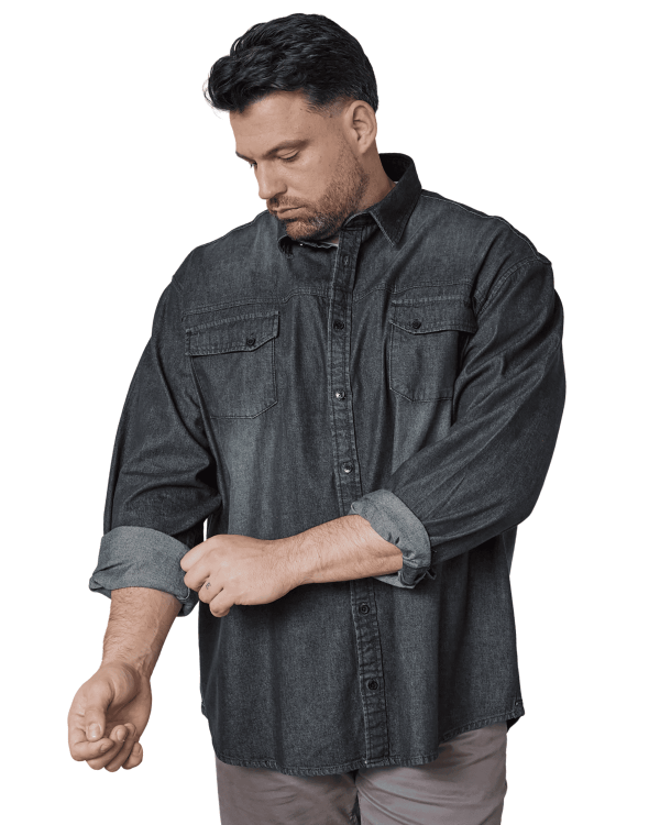 modna koszula z denimu xxl