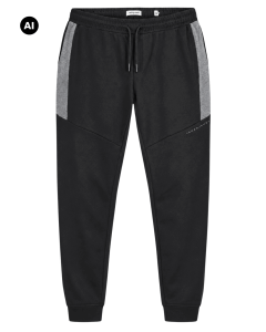 Duże męskie spodnie dresowe ze ściągaczami Jack & Jones 12307492 czarne