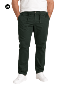 Duże męskie spodnie chinosy Double Urban Outfitters CP-4015 khaki
