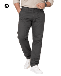 Duże męskie spodnie chinosy Double Urban Outfitters CP-4012 ciemnoszare