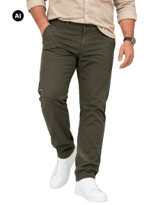 Duże męskie spodnie chinosy Double Urban Outfitters CP-4012 khaki