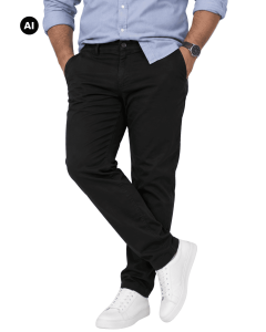 Duże męskie spodnie chinosy Double Urban Outfitters CP-4012 czarne