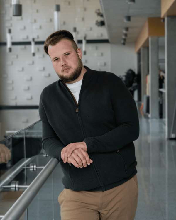 elegancki sweter meski ciemnozielony xxl