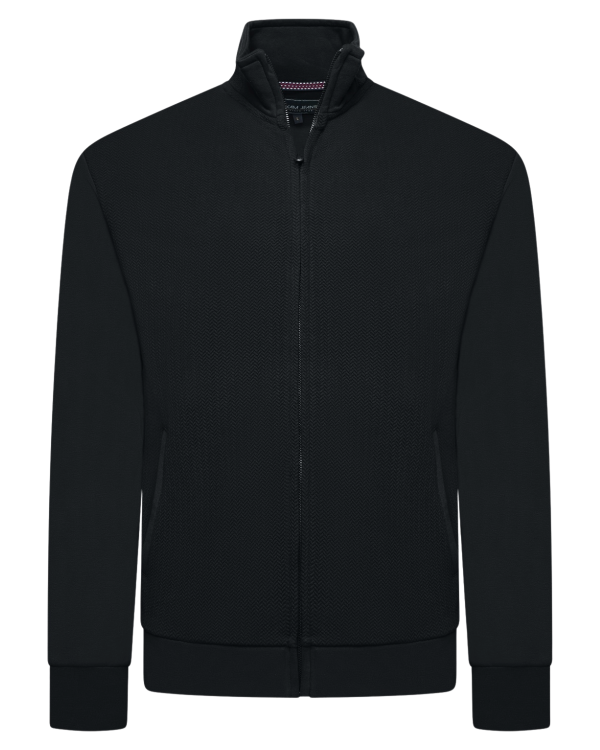 duza meska czarna bluza strukturalna na stojce 5xl