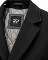 czarny elegancki plaszcz meski plus size