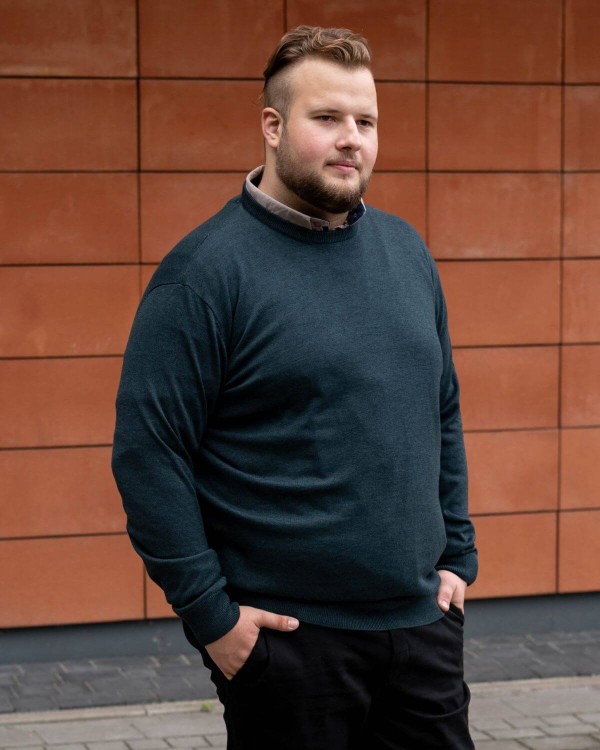 sweter meski wkladany przez glowe 8xl