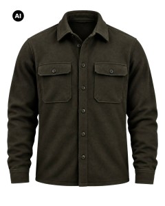 Duża męska kurtka koszulowa  z długim rękawem Double Urban Outfitters GS-5124 khaki