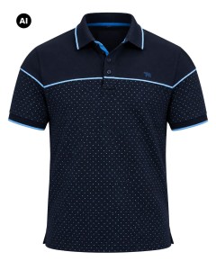 Duża męska koszulka polo z kołnierzykiem Duke D555 Godfrey granatowa