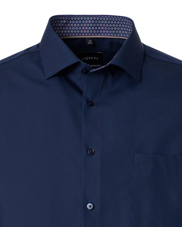 granatowa elegancka koszula plus size