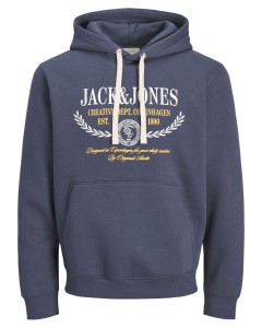 Duża męska bluza Jack & Jones 12305875 szaro-niebieska