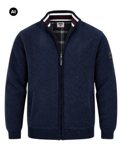 Duży męski sweter Duke D555 Travis granatowy
