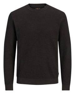 Duży męski sweter Jack & Jones 12307343 ciemnobrązowy