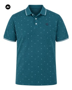 Duża męska koszulka z kołnierzykiem polówka Double Urban Outfitters PS-3036 morska