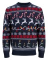 granatowy sweter swiateczny meski 4XL z reniferami