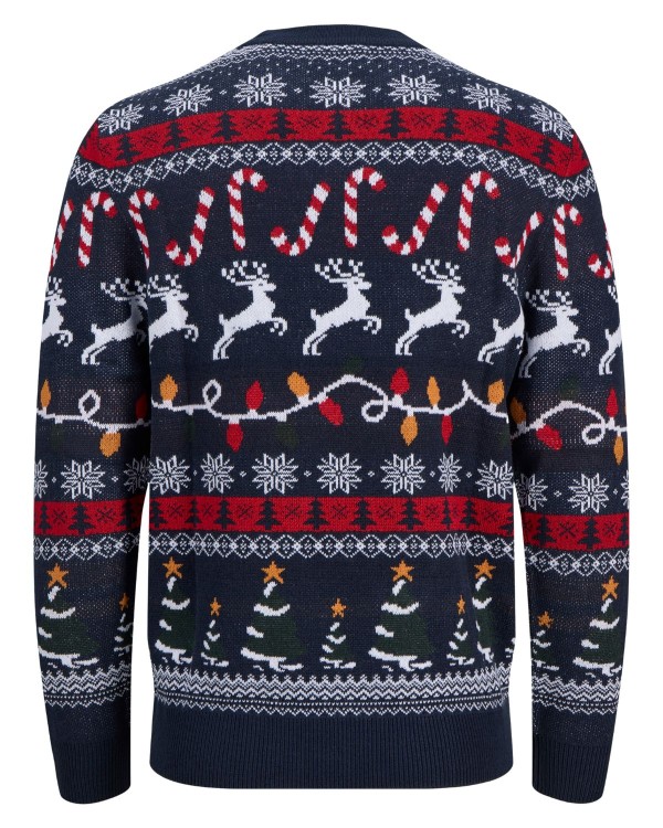 sweter swiateczny meski 5XL granatowy tyl