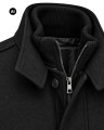 elegancki czarny plaszcz meski plus size
