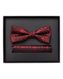 Elegancki zestaw mucha i poszetka premium Venti 134138700-400 bordowy