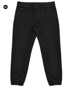 Duże męskie spodnie jeansowe joggery Double Outfitters FP-4133 czarne