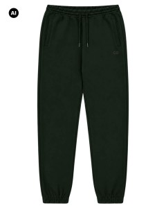 Duże męskie spodnie dresowe Double Outfitters MPAN-6055 ciemnozielone