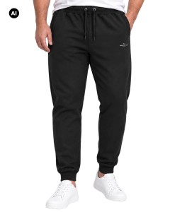Duże męskie spodnie dresowe Double Outfitters MPAN-6057 czarne