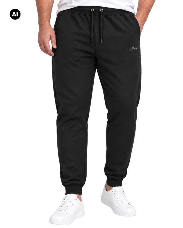 duze meskie czarne spodnie dresowe plus size