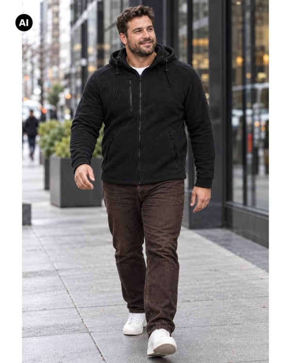 czarny polar meski plus size 5XL