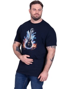 Duży męski t-shirt koszulka z nadrukiem Duke D555 Slater granatowa