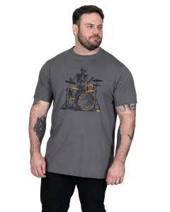 Duża męska koszulka z nadrukiem t-shirt Duke D555 Middleton ciemnoszara