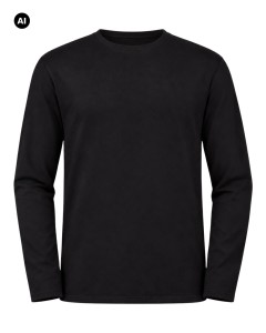 Duża męska koszulka z długim rękawem longsleeve JHK TSRA150LKS czarna