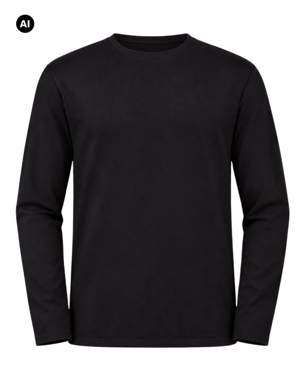 czarna meska koszulka longsleeve 5xl