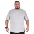 t-shirt dla duzego pana w jasnym kolorze bawelna viking jasno szary