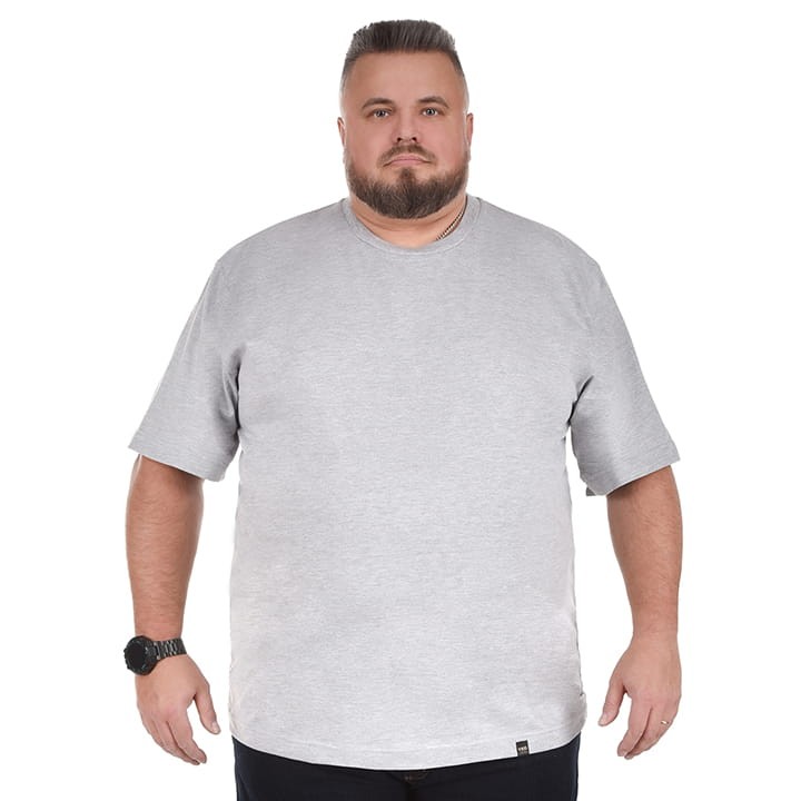 t-shirt dla duzego pana w jasnym kolorze bawelna viking jasno szary