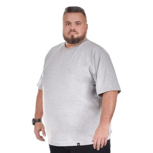 Duża męska gładka koszulka Viking C-neck jasnoszara