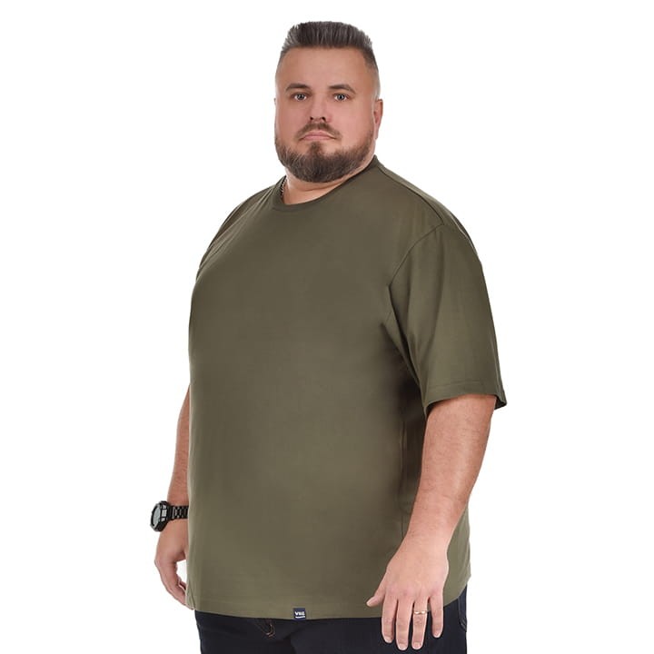 koszulka kolor khaki duze rozmiary 3xl 4xl 5xl 6xl 7xl viking bawelna bez nadruku